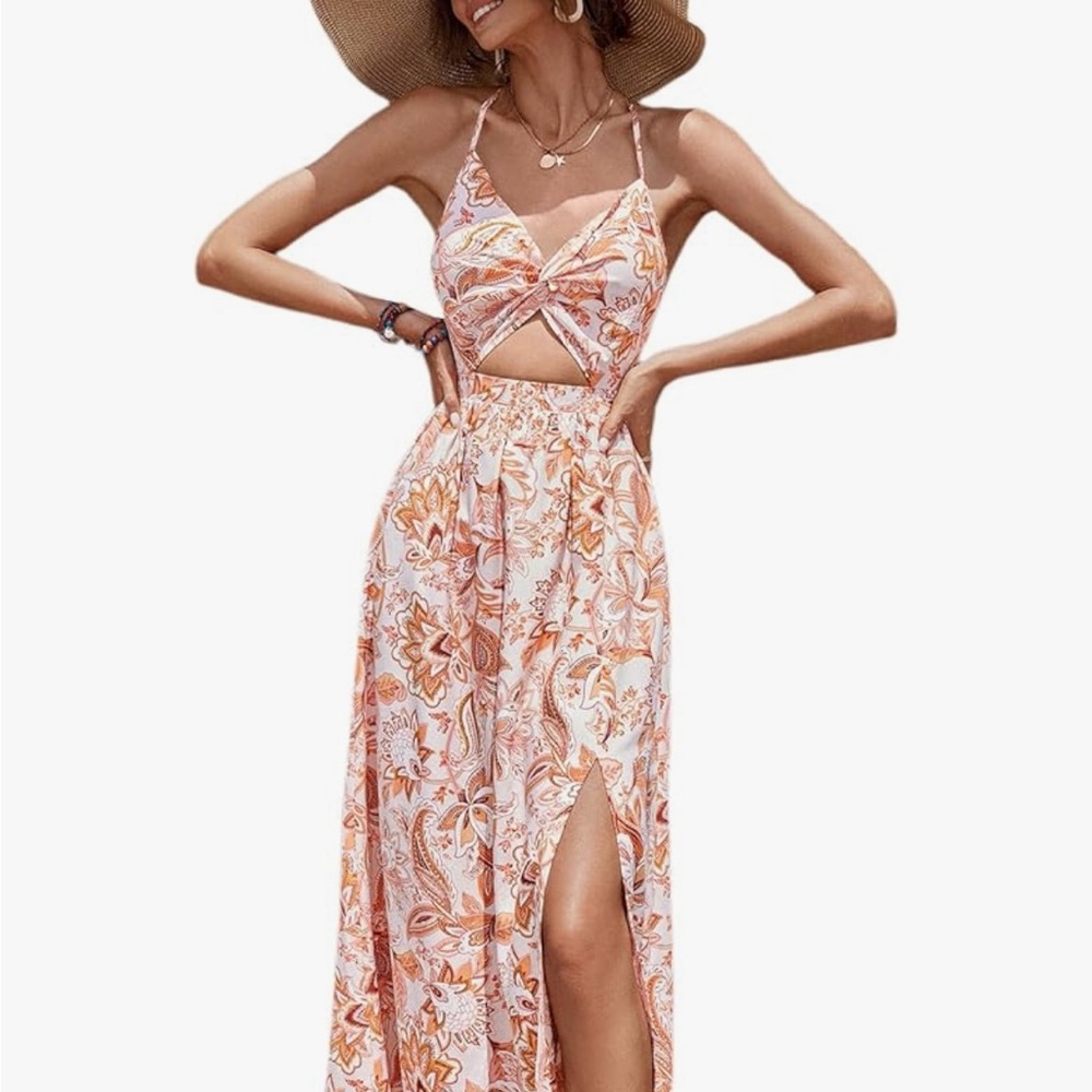 Floral Maxi Dress with Slit